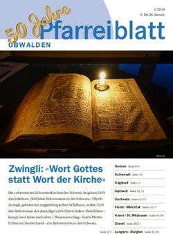Zwingli: "Wort Gottes statt Wort der Kirche" - Kirche Obwalden