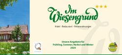 Unsere Angebote f&uuml;r Fr&uuml;hling, Sommer, Herbst und Winter - Hotel Restaurant Ferienwohnungen - Im Wiesengrund