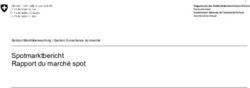 SPOTMARKTBERICHT RAPPORT DU MARCHÉ SPOT - SEKTION MARKTÜBERWACHUNG / SECTION SURVEILLANCE DU MARCHÉ - ELCOM