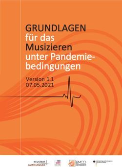 GRUNDLAGEN für das Musizieren unter Pandemie-bedingungen - Version 1.1 07.05.2021