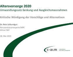 Altersvorsorge 2020 Umwandlungssatz-Senkung und Ausgleichsmassnahmen Kritische W&uuml;rdigung der Vorschl&auml;ge und Alternativen Dr. Reto Leibundgut ...