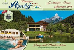 Sommer 2018 Fr&uuml;hbucher - Preise - Alpenhof , Filzmoos