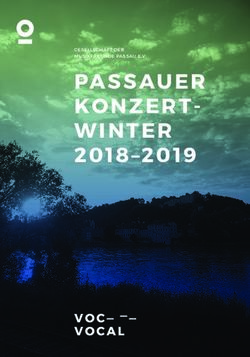 PASSAUER KONZERT-WINTER 2018-2019 - Gesellschaft der Musikfreunde ...