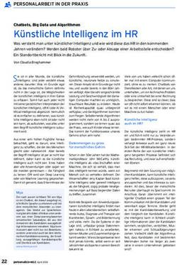 K&uuml;nstliche Intelligenz im HR - Chatbots, Big Data und Algorithmen