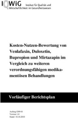 Kosten-Nutzen-Bewertung von Venlafaxin, Duloxetin, Bupropion und Mirtazapin im Vergleich zu weiteren verordnungsf&auml;higen medika-ment&ouml;sen ...
