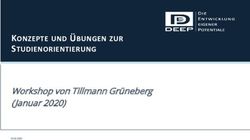 KONZEPTE UND &Uuml;BUNGEN ZUR STUDIENORIENTIERUNG - Workshop von Tillmann Gr&uuml;neberg (Januar 2020)