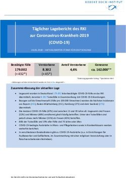 (COVID-19) T&auml;glicher Lagebericht des RKI zur Coronavirus-Krankheit-2019 - T&auml;glicher Lagebericht des RKI zur ...