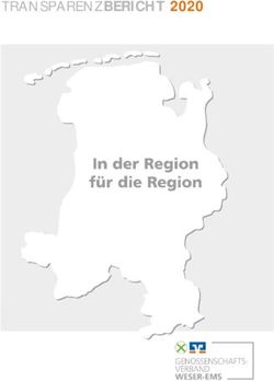 TRANSPARENZBERICHT 2020 - Genossenschaftsverband ...