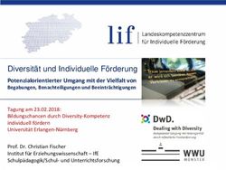 Diversität und Individuelle Förderung - Potenzialorientierter Umgang mit der Vielfalt von Begabungen, Benachteiligungen und Beeinträchtigungen - z ...
