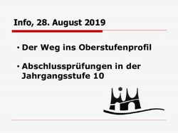 Info, 28. August 2019 - Der Weg ins Oberstufenprofil Abschlussprüfungen in der Jahrgangsstufe 10 - Lise-Meitner-Gymnasium