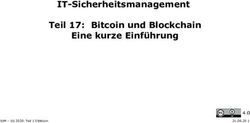 IT-Sicherheitsmanagement Teil 17: Bitcoin und Blockchain Eine kurze