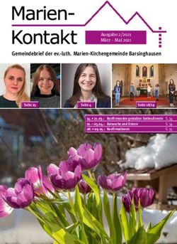 Gemeindebrief der ev. luth. Marien Kirchengemeinde Barsinghausen - Ausgabe 2/2021 M&auml;rz - Mai 2021 - Kirchenkreis ...