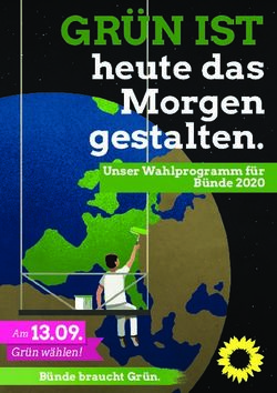Unser Wahlprogramm für Bünde 2020 - Bünde braucht Grün - DIE GRÜNEN Bünde