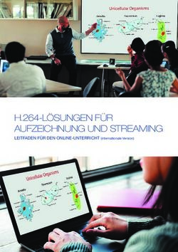 H.264-L&Ouml;SUNGEN F&Uuml;R AUFZEICHNUNG UND STREAMING - LEITFADEN F&Uuml;R DEN ONLINE-UNTERRICHT (internationale Version) - H.264-L&ouml;sungen f&uuml;r ...