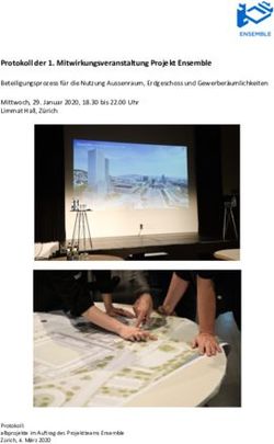 Protokoll der 1. Mitwirkungsveranstaltung Projekt Ensemble