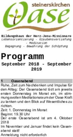 Programm September 2018 - September 2019 - Oase Steinerskirchen