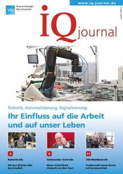 Ihr Einfluss auf die Arbeit und auf unser Leben - Robotik, Automatisierung, Digitalisierung: VDI