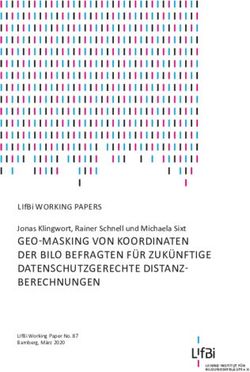 GEO-MASKING VON KOORDINATEN DER BILO BEFRAGTEN F&Uuml;R ZUK&Uuml;NFTIGE DATENSCHUTZGERECHTE DISTANZ-BERECHNUNGEN