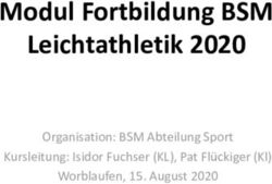 Modul Fortbildung BSM Leichtathletik 2020 - Organisation: BSM Abteilung Sport Kursleitung: Isidor Fuchser (KL), Pat Fl&uuml;ckiger (Kl) Worblaufen, 15 ...