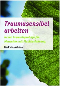 Traumasensibel arbeiten - in der Freiwilligenhilfe für Menschen mit Fluchterfahrung - Refubium