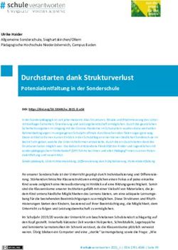 Durchstarten dank Strukturverlust - Potenzialentfaltung in der Sonderschule - schule-verantworten ...