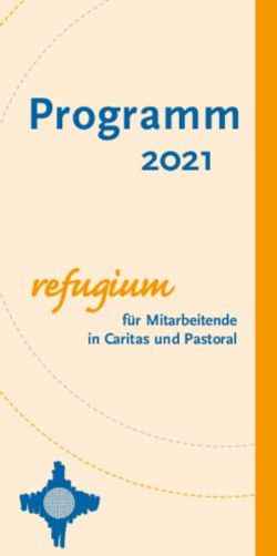 Programm 2021 f&uuml;r Mitarbeitende in Caritas und Pastoral - Refugium Hofheim