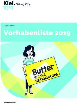 Vorhabenliste 2019 PRESSEREFERAT - kiel.de/mitwirkung