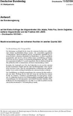 Antwort der Bundesregierung - Deutscher Bundestag