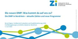 Die neuen DMP: Was kommt da auf uns zu? - Die DMP in Nordrhein - aktuelle Zahlen und neue Programme - ZI-DMP