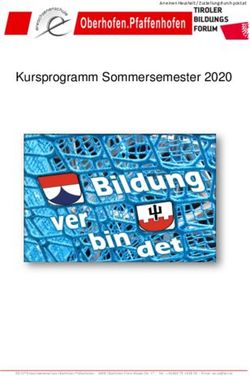 Kursprogramm Sommersemester 2020