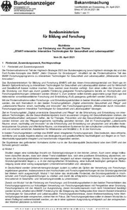 Bekanntmachung Ver&ouml;ffentlicht am Donnerstag, 29. April 2021 BAnz AT 29.04.2021 B6 Seite 1 von 11 - Bundesanzeiger