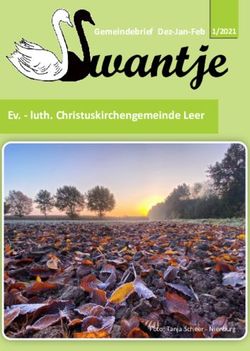 ANDACHT Ev - luth. Christuskirchengemeinde Leer - Gemeindebrief Dez-Jan-Feb 1/2021 - Christuskirche Leer
