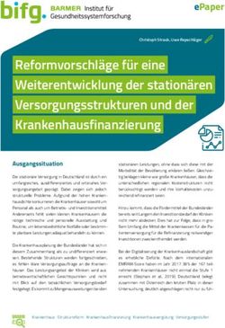 Reformvorschläge für eine Weiterentwicklung der stationären Versorgungsstrukturen und der Krankenhausfinanzierung