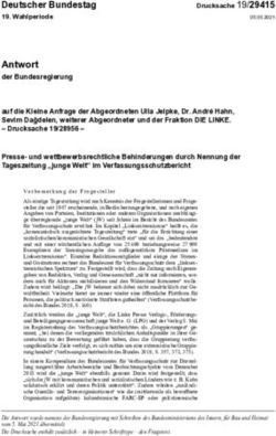 Antwort der Bundesregierung - Deutscher Bundestag