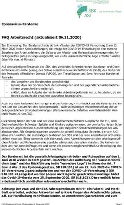 Coronavirus-Pandemie FAQ Arbeitsrecht (aktualisiert 06.11.2020) - SBK BSBL
