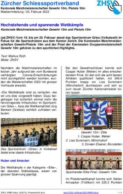 Z&uuml;rcher Schiesssportverband - Kantonale Matchmeisterschaften Gewehr 10m, Pistole 10m Medienmitteilung / 20. Februar 2022 - ZHSV