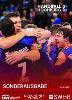 SONDERAUSGABE 04 I 2020 - SG BBM Bietigheim
