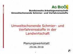 AG BIO&Ouml;L Umweltschonende Schmier- und Verfahrensstoffe in der Landwirtschaft - Planungswerkstatt