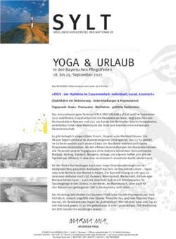 YOGA & URLAUB In den Bayerischen Pfingstferien 18. bis 25. September 2021