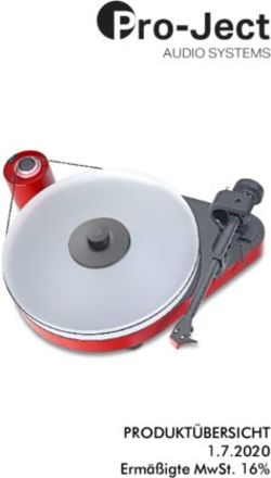 P RO-JECT - PRODUKTÜBERSICHT 1.7.2020 ERMÄßIGTE MWST. 16% - AUDIO TRADE