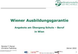 Wiener Ausbildungsgarantie - Angebote am &Uuml;bergang Schule - Beruf in Wien Pamela T. Peczar Christina Tsohohey - Koordinationsstelle