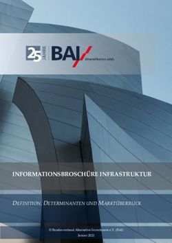 INFORMATIONSBROSCHÜRE INFRASTRUKTUR - DEFINITION, DETERMINANTEN UND MARKTÜBERBLICK