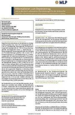 Informationen zum Depotvertrag