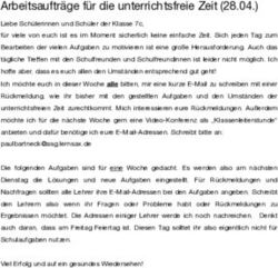 Arbeitsauftr&auml;ge f&uuml;r die unterrichtsfreie Zeit (28.04.)