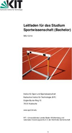 Leitfaden für das Studium Sportwissenschaft (Bachelor)
