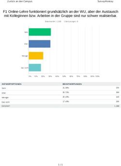 F1 Online-Lehre funktioniert grundsätzlich an der WU, aber der Austausch mit KollegInnen bzw. Arbeiten in der Gruppe sind nur schwer realisierbar.