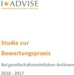 Studie zur Bewertungspraxis - Bei gesellschaftsrechtlichen Anl&auml;ssen 2010 2017 - I-ADVISE