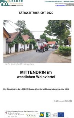 MITTENDRIN im - TÄTIGKEITSBERICHT 2020 - LEADER Region Weinviertel-Manhartsberg