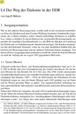 I.4 Der Weg der Diakonie in der DDR - von Ingolf H&uuml;bner
