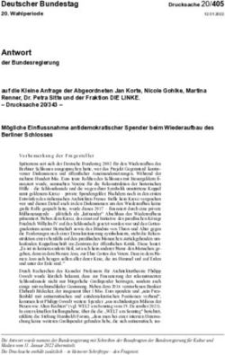 Antwort der Bundesregierung - Deutscher Bundestag